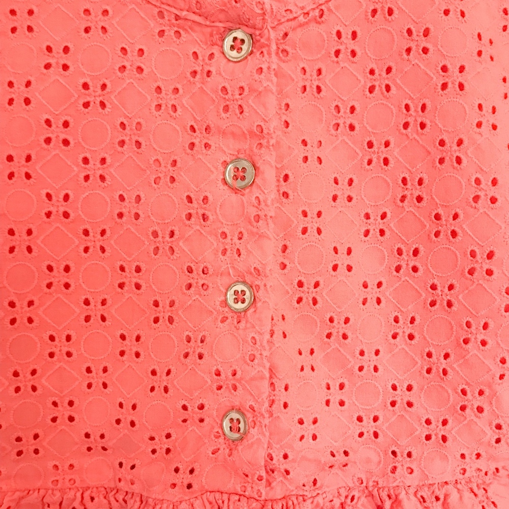 Cat & Jack | 3T Coral Eyelet Dress - Picture 4 of 5